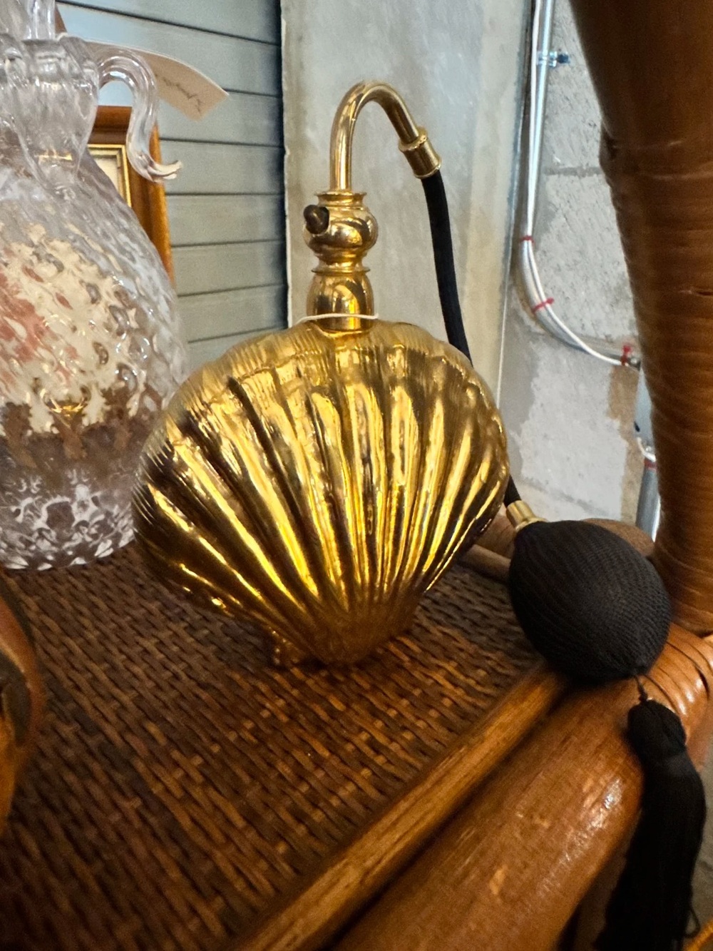 Brass Shell Atomizer Perfume Bottle - Home Accents